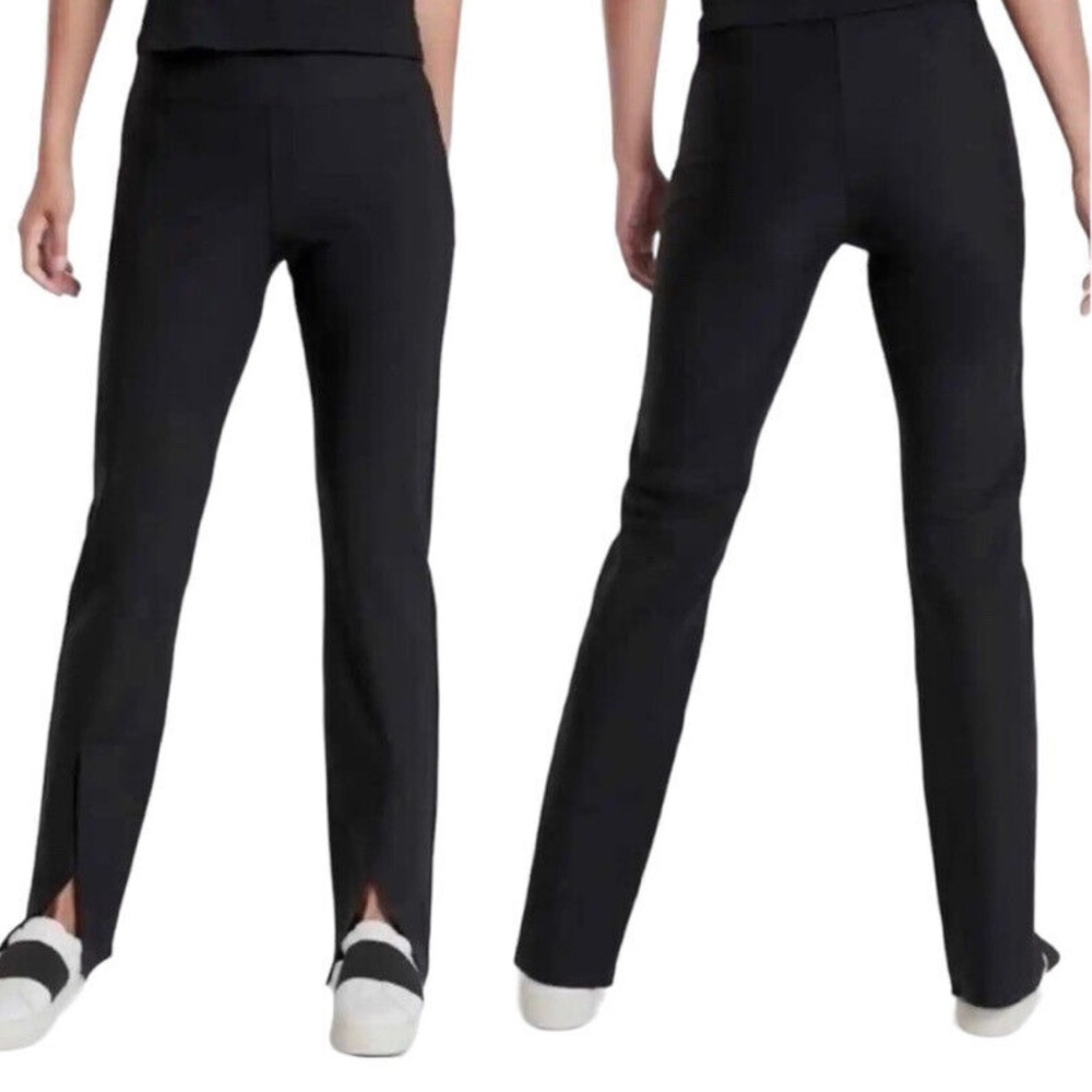 Athleta Interstellar Tight Black Leggings Yoga Pants Women’s Size 8 Side Zipper
